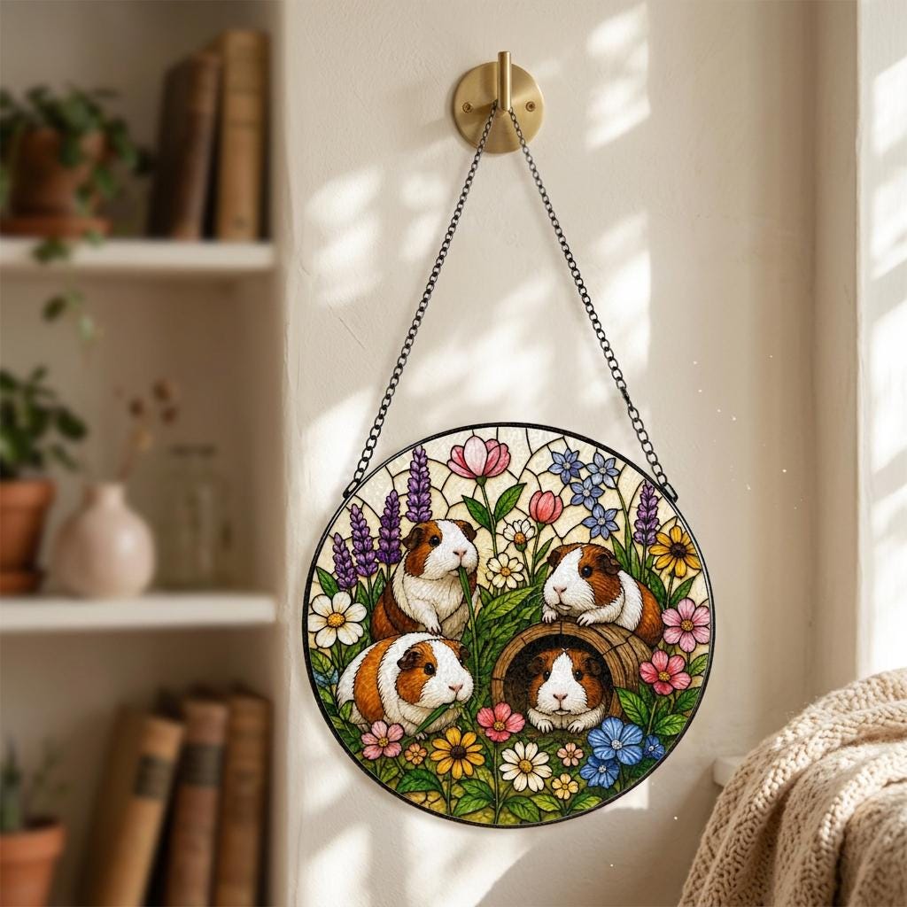 Guinea Pigs Whimsical Pet Suncatcher - Image 3
