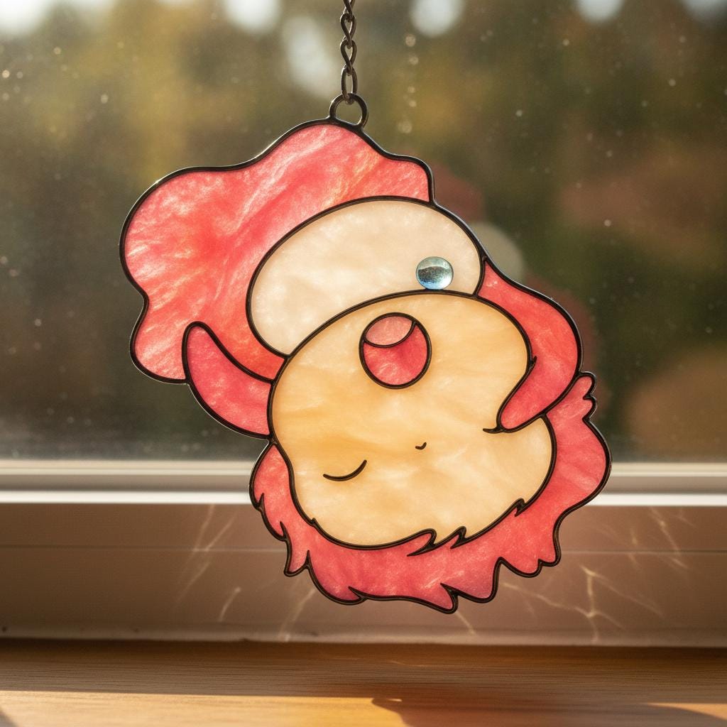 Ponyo Sleeping Anime Glass Suncatcher