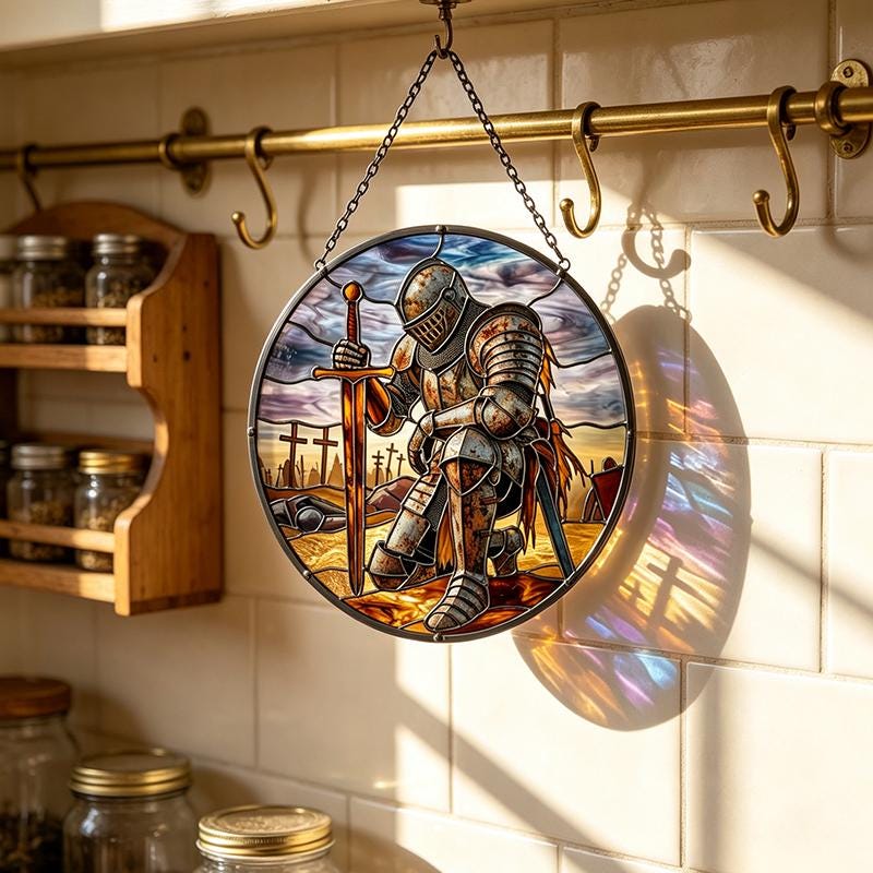 Dark Fantasy Game Medieval Warrior Suncatcher - Image 3
