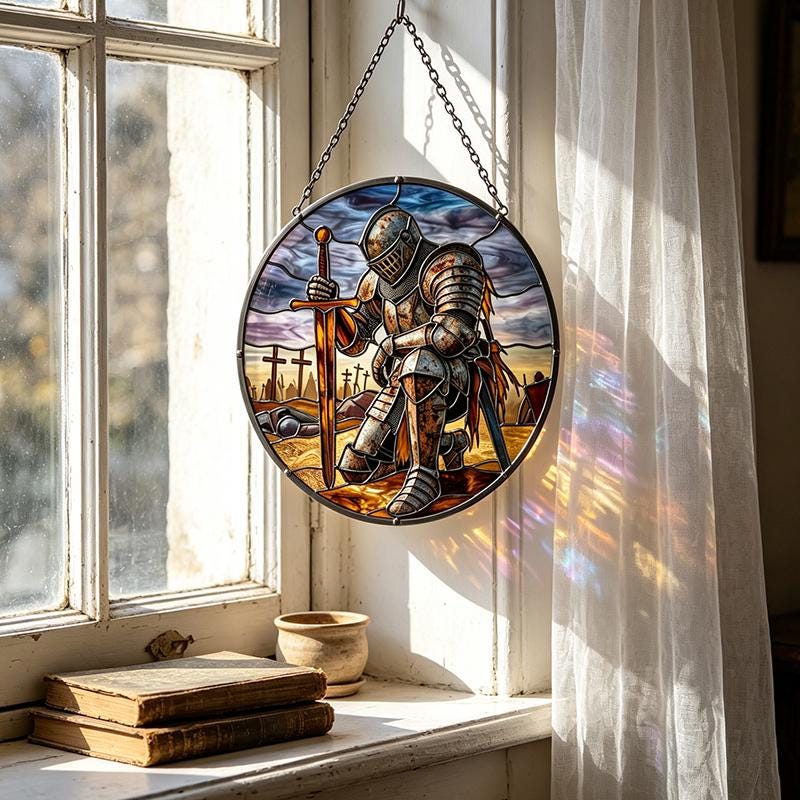 Dark Fantasy Game Medieval Warrior Suncatcher - Image 2