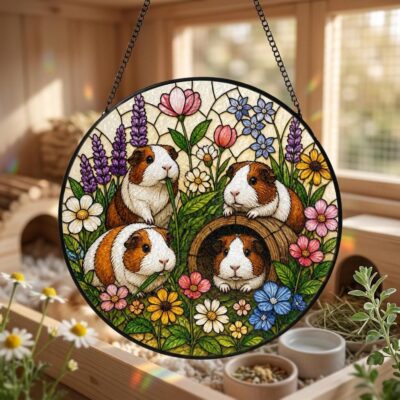 Guinea Pigs Whimsical Pet Suncatcher