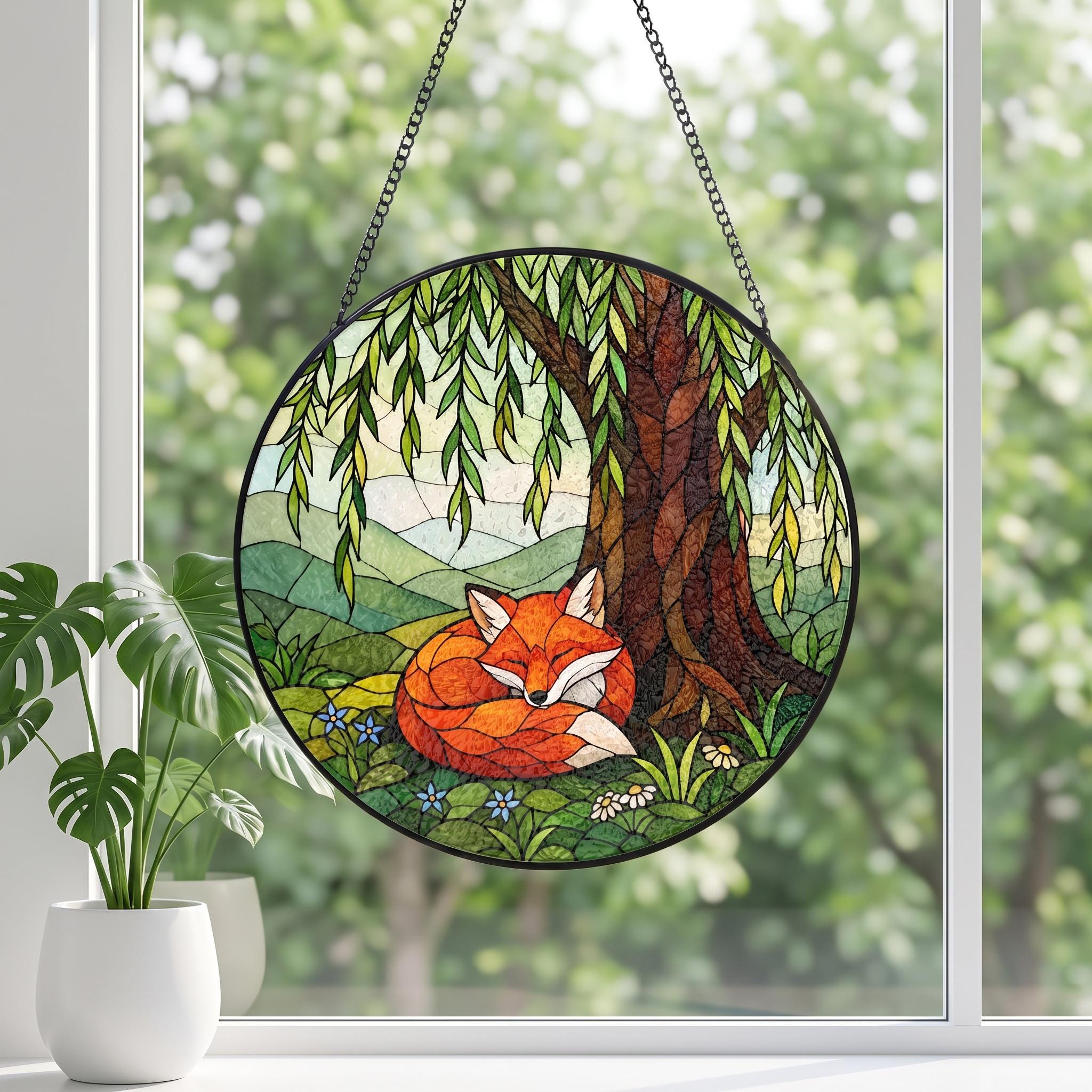 Sleeping Fox Willow Tree Suncatcher - Image 3