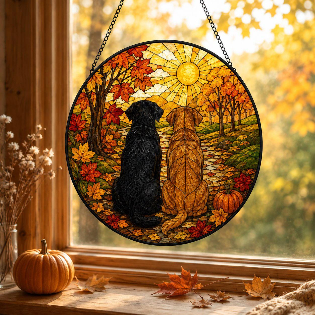 Dog Lover Black Lab Retriever Suncatcher