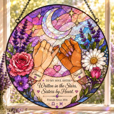 Personalised Soul Sister Friendship Suncatcher