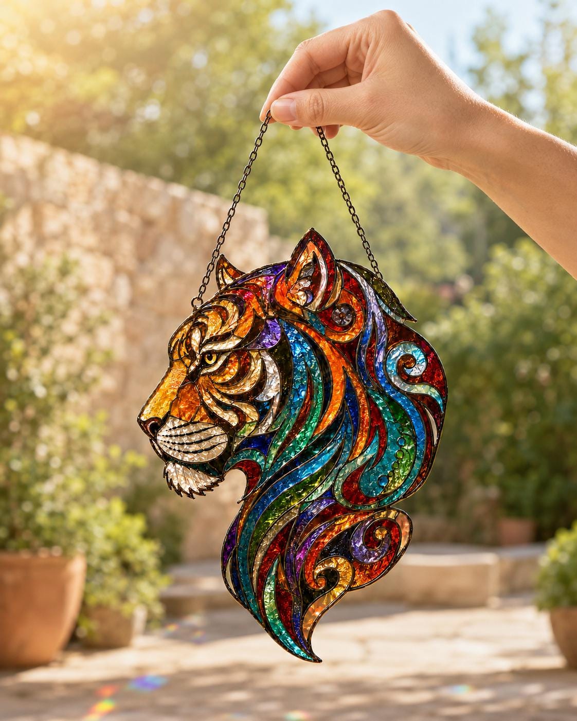 Tiger Colourful Wildlife Acrylic Suncatcher - Image 6