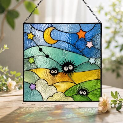 Soot Sprite Anime Glass Suncatcher