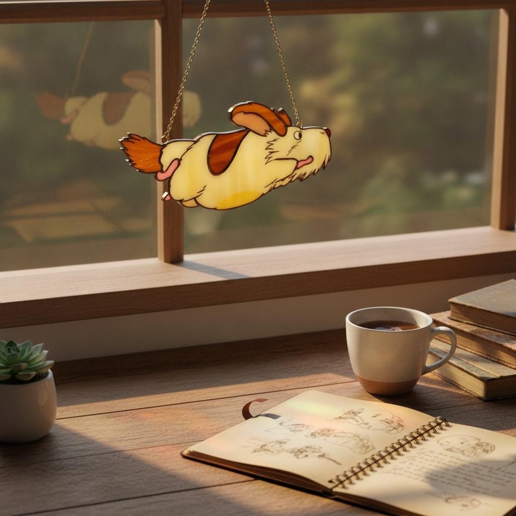 Heen Ghibli Dog Resin Suncatcher - Image 3
