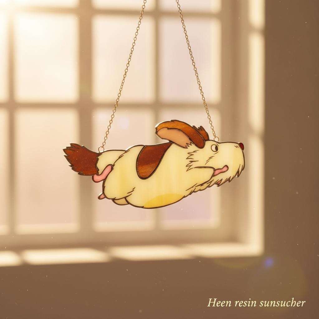 Heen Ghibli Dog Resin Suncatcher
