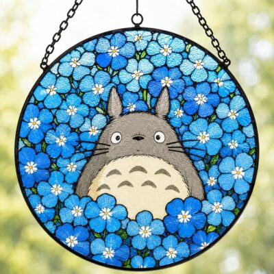Totoro Anime Window Glass Suncatcher