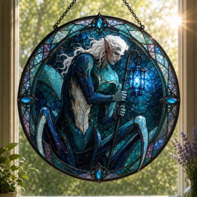 Fantasy RPG Game Spider Warrior Suncatcher