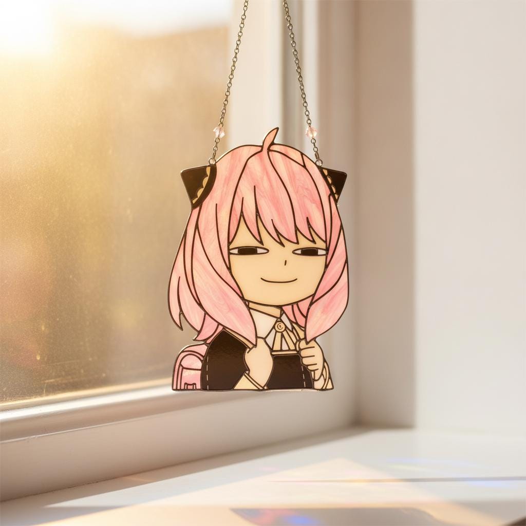 Anya Forger Anime Glass Suncatcher - Image 3