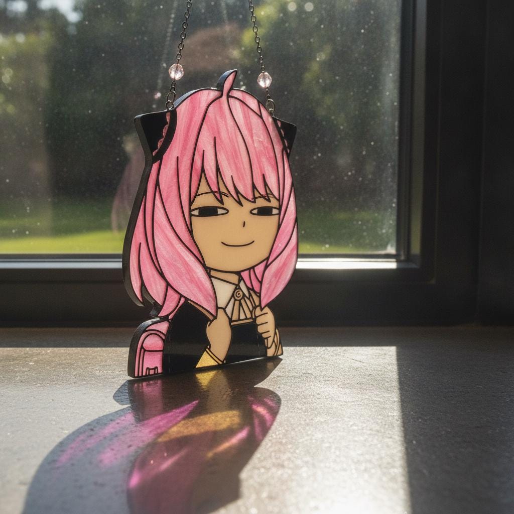 Anya Forger Anime Glass Suncatcher - Image 2