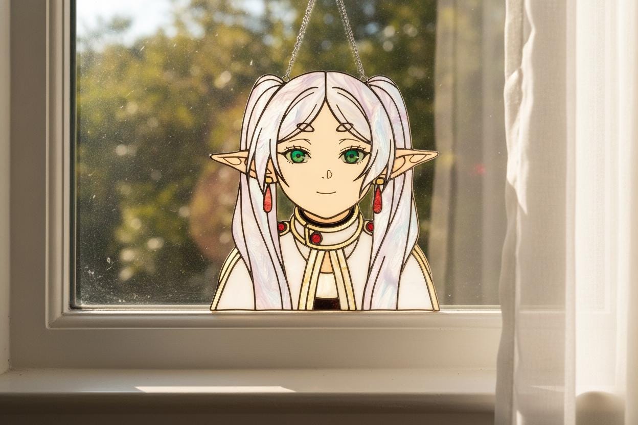 Frieren Elf Fantasy Resin Suncatcher